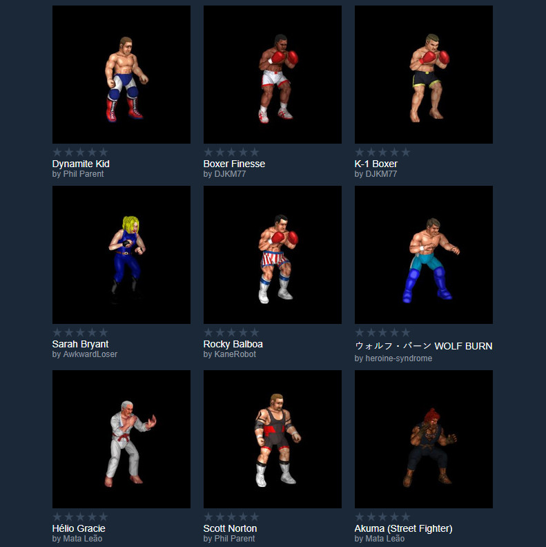 fire pro wrestling world ps4 characters